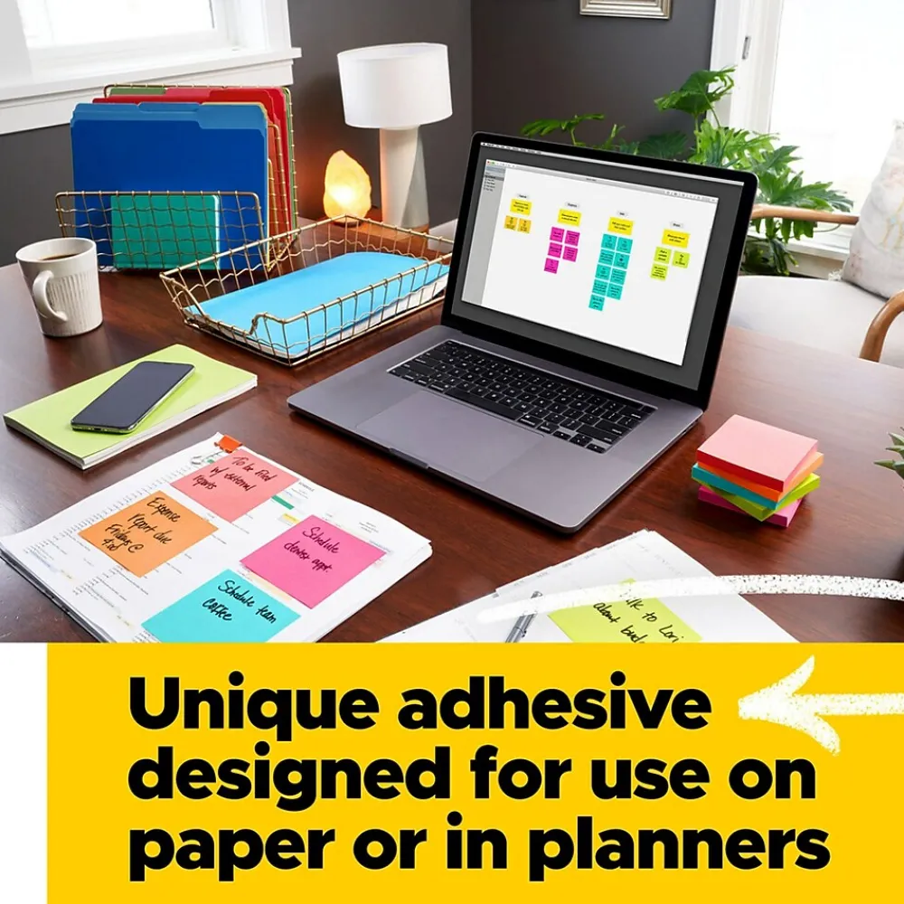 Post-It Notes*Post-it Notes, 4" x 6", Collection, Lined, 100 Sheet/Pad, 3 Pads/Pack (6603AU) Floral Fantasy