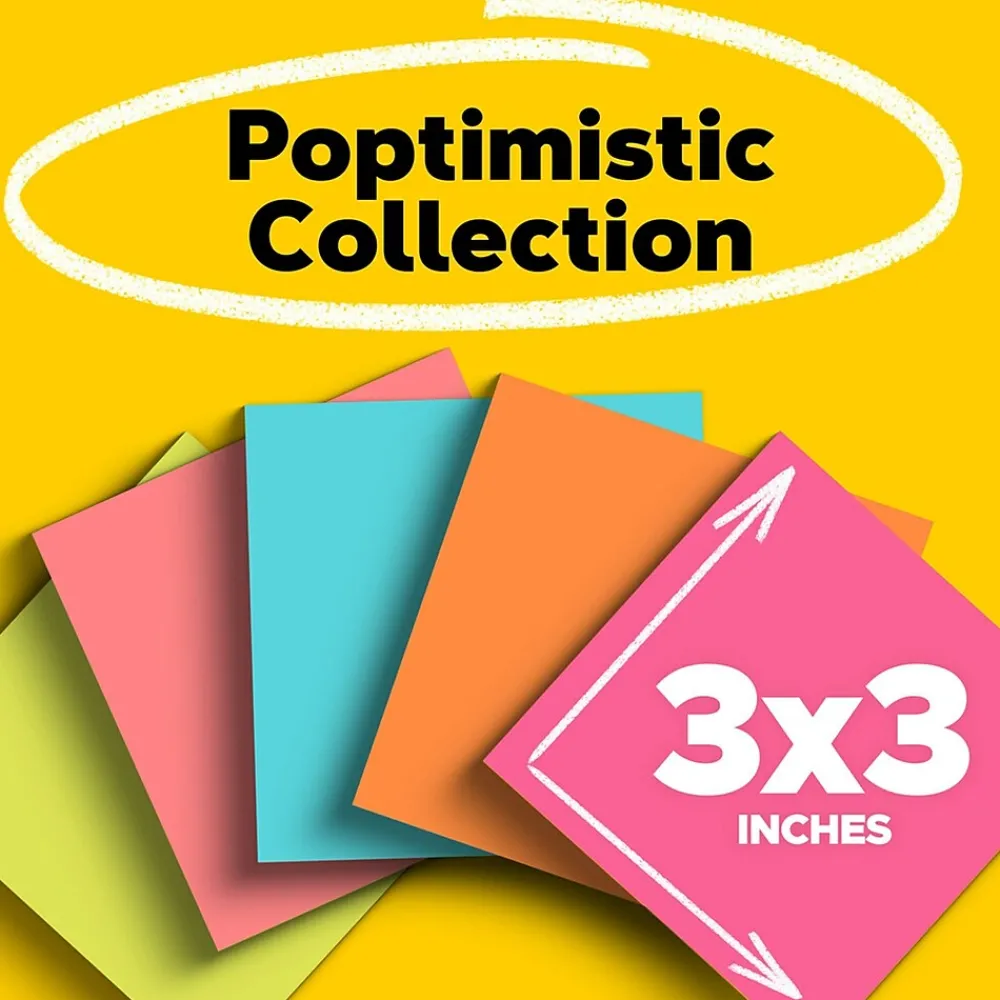 Post-It Notes*Post-it Notes, 3" x 3", Collection, 100 Sheet/Pad, 5 Pads/Pack (6545PK) Poptimistic