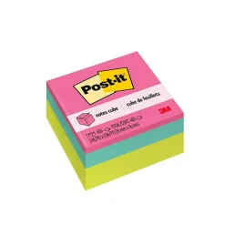 Post-It Notes*Post-it Notes Cube, 3" x 3", Assorted Brights, 400 Sheets/Cube (2027-BRT) Assorted Bright Colors