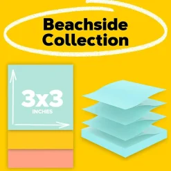 Post-It Notes*Post-it Pop-up Notes, 3" x 3", Collection, 100 Sheet/Pad, 18 Pads/Pack (MMMR33018APCP) Beachside Café