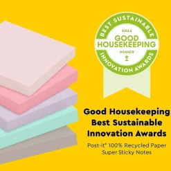 Post-It Notes*Post-it Recycled Super Sticky Notes, 3