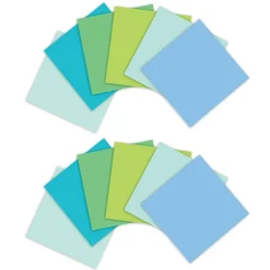 Post-It Notes*Post-it Recycled Super Sticky Notes, 3" x 3", Oasis Collection, 70 Sheet/Pad, 12 Pads/Pack (654R-12SST)