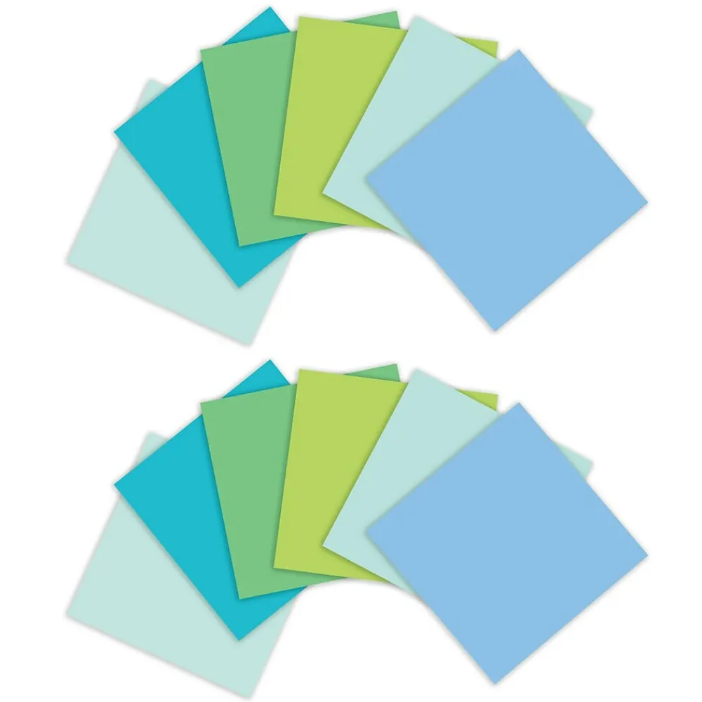 Post-It Notes*Post-it Recycled Super Sticky Notes, 3" x 3", Oasis Collection, 70 Sheet/Pad, 12 Pads/Pack (654R-12SST)