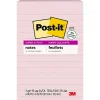 Post-It Notes*Post-it Recycled Super Sticky Notes, 4" x 6", Wanderlust Pastels Collection, Lined, 90 Sheet/Pad, 3 Pads/Pack (6603SSNRP)