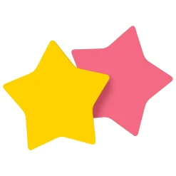 Post-It Notes*Post-it ® Star-Shaped Notes, 2.6" x 2.6" Assorted Colors, 75 Sheets/Pad, 2 Pads/Pack (7350-STR)