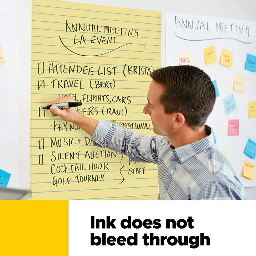 Easel Paper Pads*Post-it ® Super Sticky Easel Pad, 25" x 30", Yellow with Lines, 30 Sheets/Pad (561)