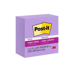 Post-It Notes*Post-it Super Sticky Notes, 3" x 3", Mulberry, 90 Sheet/Pad, 5 Pads/Pack (654-5SSCG) Iris