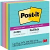 Post-It Notes*Post-it Super Sticky Notes, 4" x 4", Supernova Neons Collection, Lined, 90 Sheet/Pad, 6 Pads/Pack (675-6SSMIA)