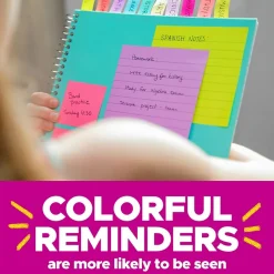 Post-It Notes*Post-it Super Sticky Notes, Bus Cabinet Pack, Assorted Bright Colors, 24 Pads/Pack, 70 Sheets/Pad (654-24SSBUS)