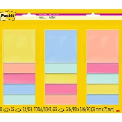 Post-It Notes*Post-it Super Sticky Notes, 3" x 3", Collection, 45 Sheet/Pad, 15 Pads/Pack (654-15SSJOY) Summer Joy