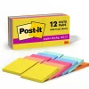 Post-It Notes*Post-it Super Sticky Notes, 3" x 3", Summer Joy Collection, 90 Sheet/Pad, 12 Pads/Pack (654-12SSJOY)