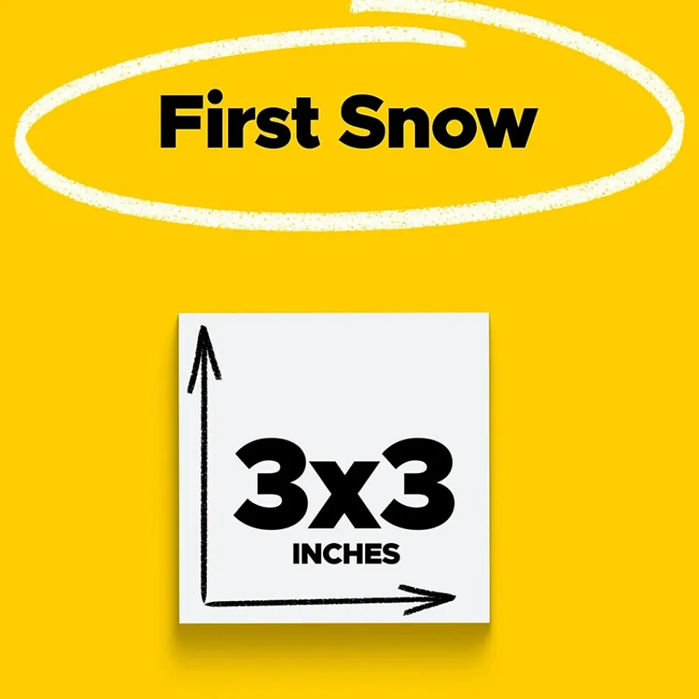 Post-It Notes*Post-it Super Sticky Notes, 3" x 3", , 90 Sheet/Pad, 5 Pads/Pack (654-5SSW) White