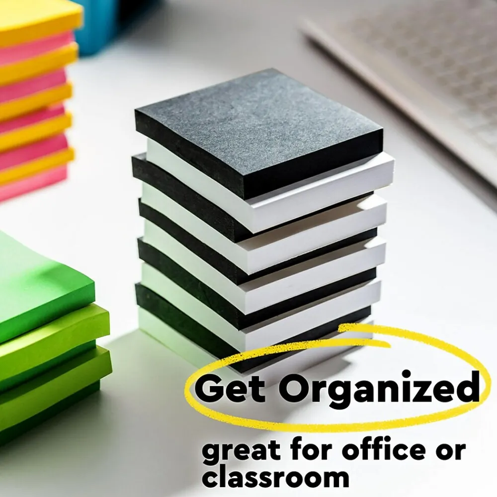 Post-It Notes*Post-it Super Sticky Notes, 3" x 3", , 90 Sheet/Pad, 5 Pads/Pack (654-5SSW) White