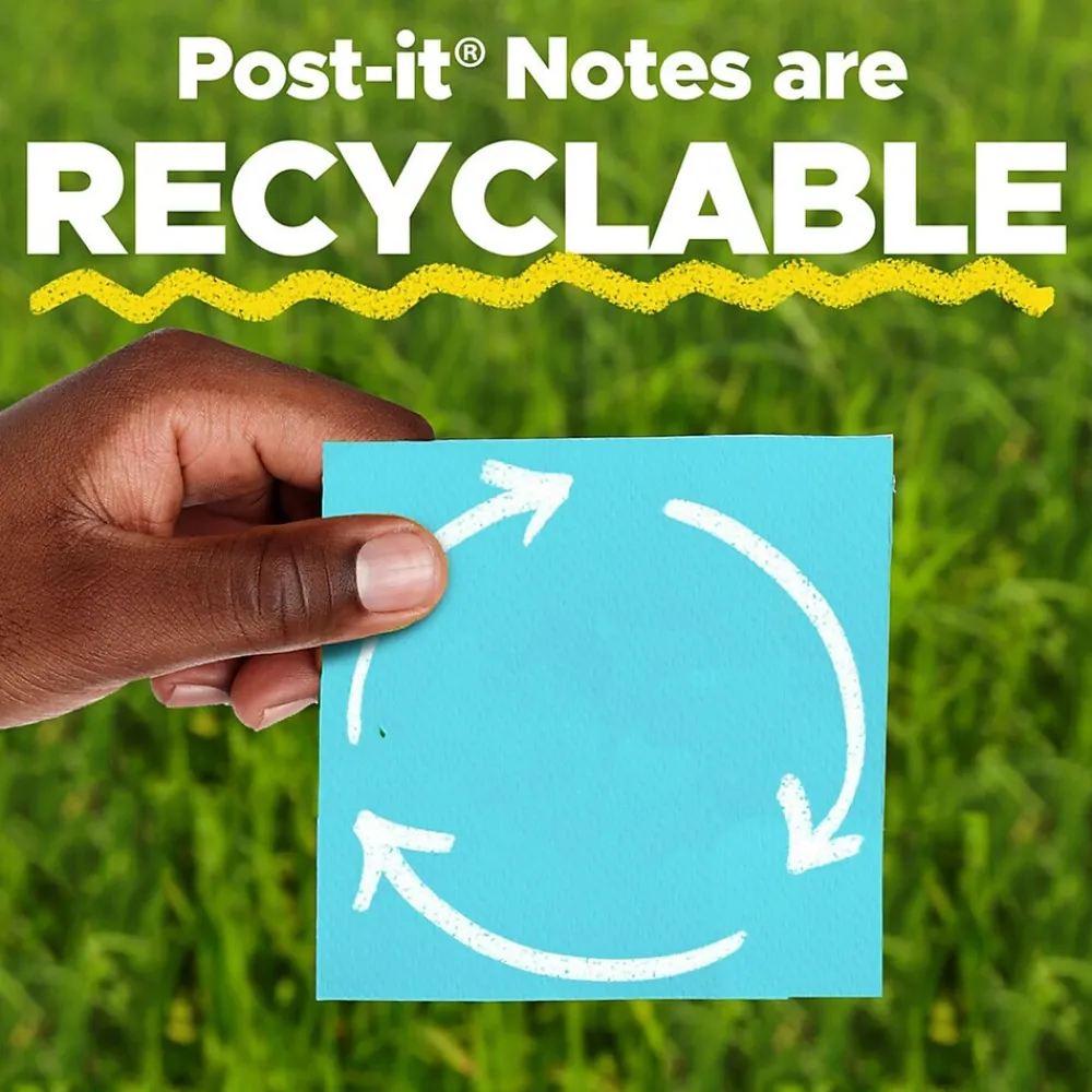 Post-It Notes*Post-it Super Sticky Notes, 2" x 2", Collection, 90 Sheet/Pad, 8 Pads/Pack (6228SSAU) Energy Boost