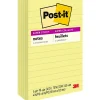 Post-It Notes*Post-it Super Sticky Notes, 4" x 6", Canary Collection, Lined, 90 Sheet/Pad, 5 Pads/Pack (6605SSCY)