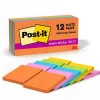 Post-It Notes*Post-it Super Sticky Notes, 3" x 3", Energy Boost Collection, 90 Sheet/Pad, 12 Pads/Pack (65412SSUC)