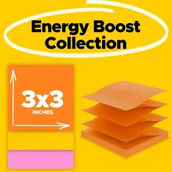 Post-It Notes*Post-it Super Sticky Pop-up Notes, 3" x 3", Energy Boost Collection, 90 Sheet/Pad, 6 Pads/Pack (R330-6SSUC)