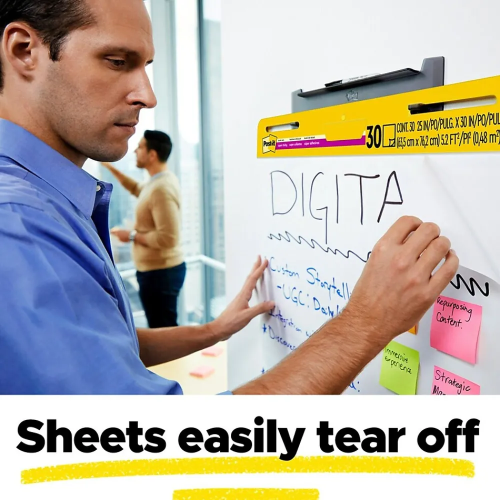 Easel Paper Pads*Post-it Super Sticky Wall Easel Pad, 25" x 30", 20 Sheets/Pad, 3 Pads/Pack (559 VAD20 3PK)