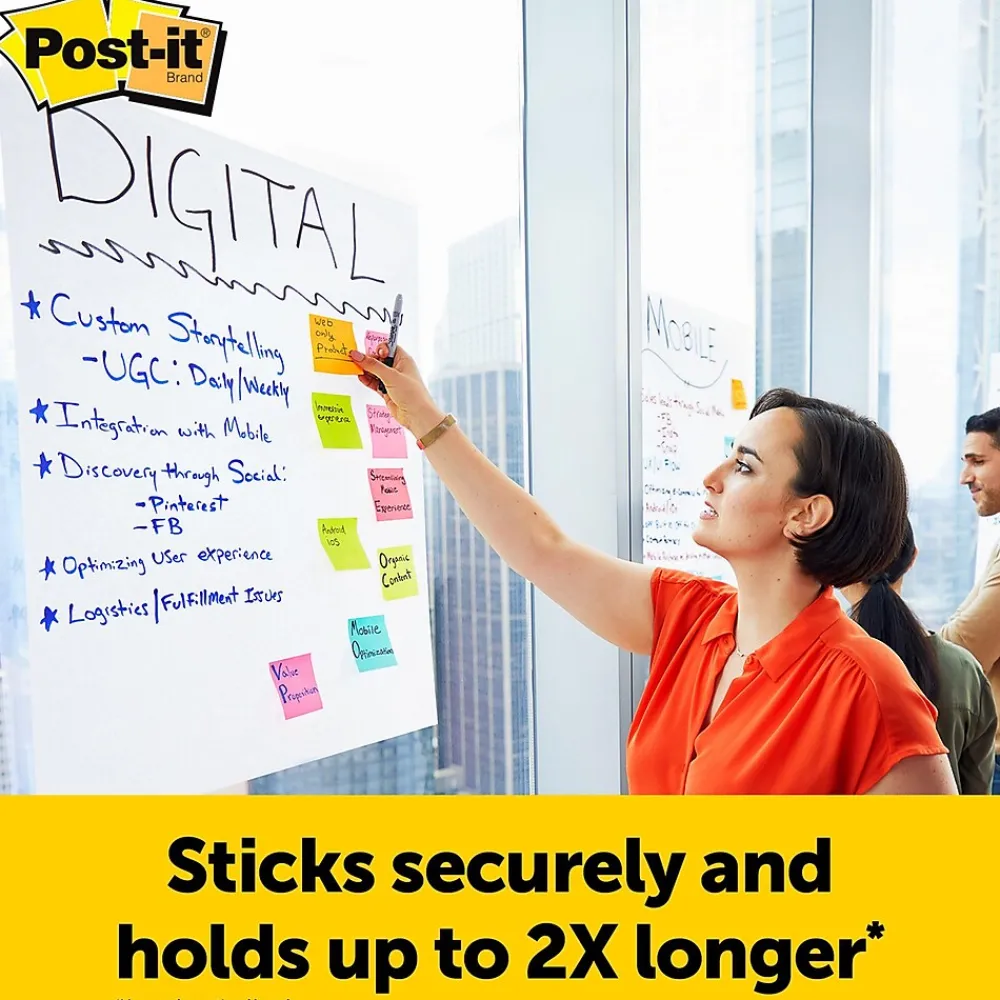 Easel Paper Pads*Post-it Super Sticky Wall Easel Pad, 25" x 30", Grid Lined, 30 Sheets/Pad, 4 Pads/Pack (560VAD4PK)