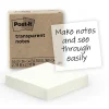 Post-It Notes*Post-it Transparent Notes, 2.8" x 2.8", Assorted Collection, 30 Sheet/Pad, 10 Pads/Pack (600-TRSPT-10P)