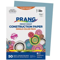 Construction Paper*Prang 9" x 12" Construction Paper, Sky Blue, 50 Sheets/Pack (P7603-0001)