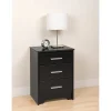 Storage Cabinets*Prepac ™ 27" Coal Harbor 3 Drawer Tall Nightstand, Black