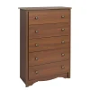 Storage Cabinets*Prepac 45.25" Monterey 5 Drawer Chest, Cherry (CDC-3345-K)