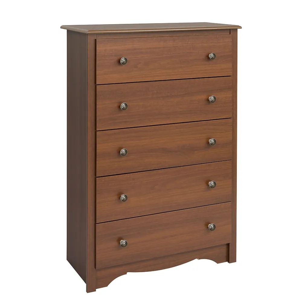 Storage Cabinets*Prepac 45.25" Monterey 5 Drawer Chest, Cherry (CDC-3345-K)