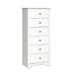 Storage Cabinets*Prepac ™ 53.25" Monterey Tall 6 Drawer Chest, White