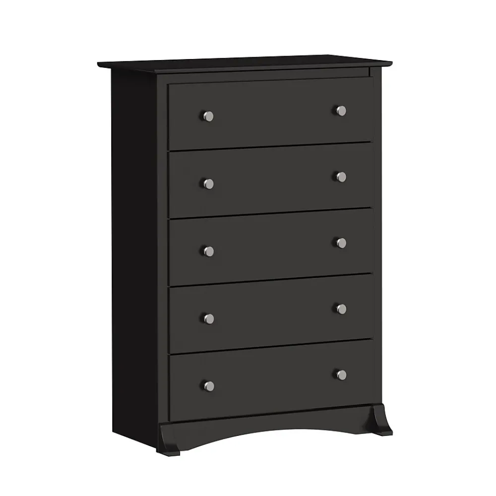 Storage Cabinets*Prepac 44.75" Sonoma 5 Drawer Chest, Black (BDC-3345-K)