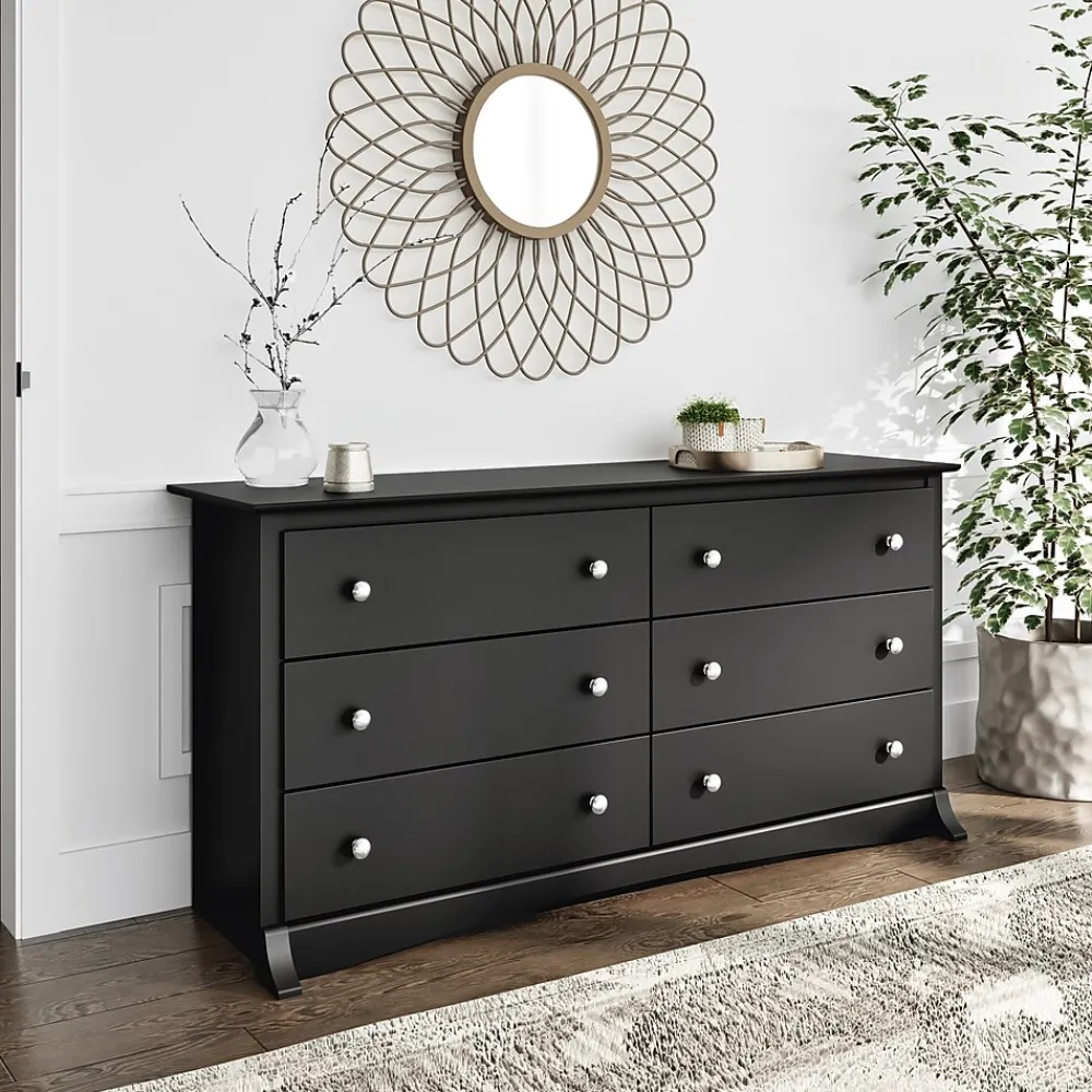Storage Cabinets*Prepac 29" Sonoma 6 Drawer Dresser, Black (BDC-6330-K)
