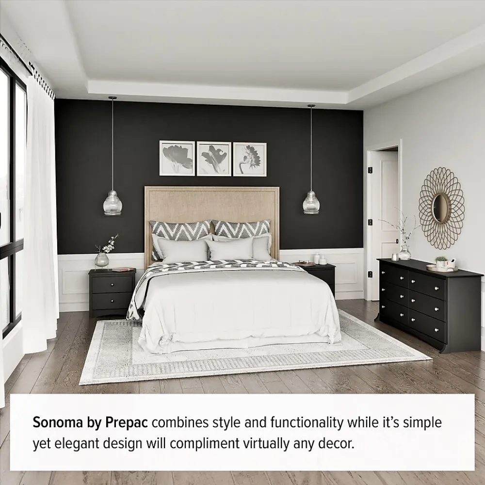 Storage Cabinets*Prepac 29" Sonoma 6 Drawer Dresser, Black (BDC-6330-K)