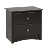 Storage Cabinets*Prepac ™ 21.75" Sonoma 2 Drawer Nightstand, Black