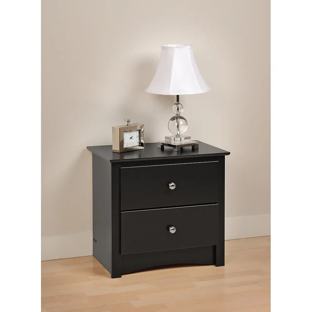 Storage Cabinets*Prepac ™ 21.75" Sonoma 2 Drawer Nightstand, Black