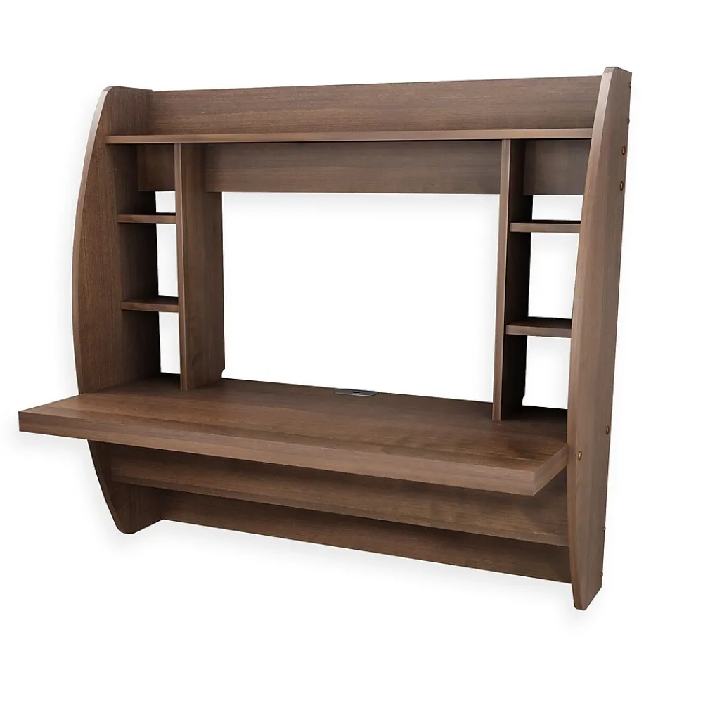 Computer Desks*Prepac 42'' Wall Mounted Floating Desk with Storage, Espresso (EEHW-0200-1)
