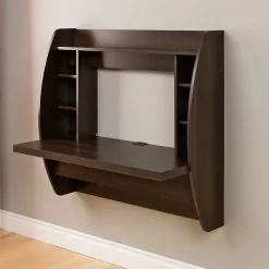 Computer Desks*Prepac 42'' Wall Mounted Floating Desk with Storage, Espresso (EEHW-0200-1)