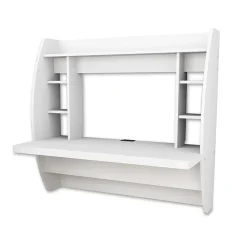 Computer Desks*Prepac 42" Wall Mounted Floating Desk with Storage, White (WEHW-0200-1)