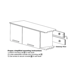 Shelving*Prepac ™ Coal Harbor Wall Mounted Hutch, 13