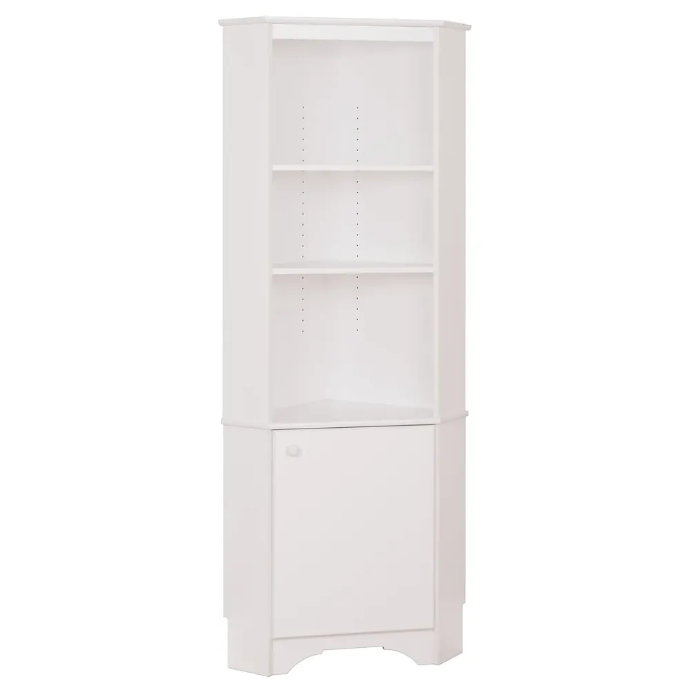 Storage Cabinets*Prepac Elite White Tall 1-Door Corner Storage Cabinet (WSCC-0604-1)