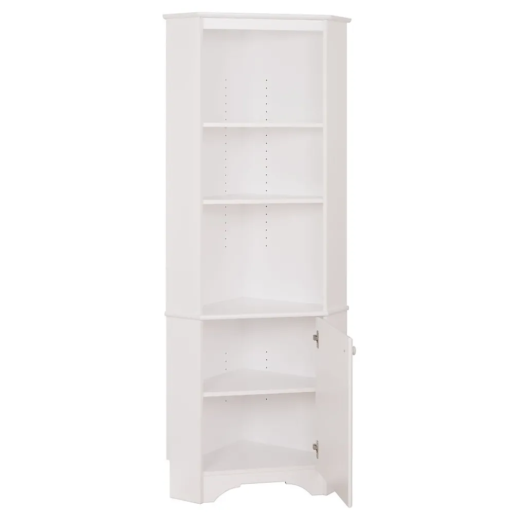 Storage Cabinets*Prepac Elite White Tall 1-Door Corner Storage Cabinet (WSCC-0604-1)