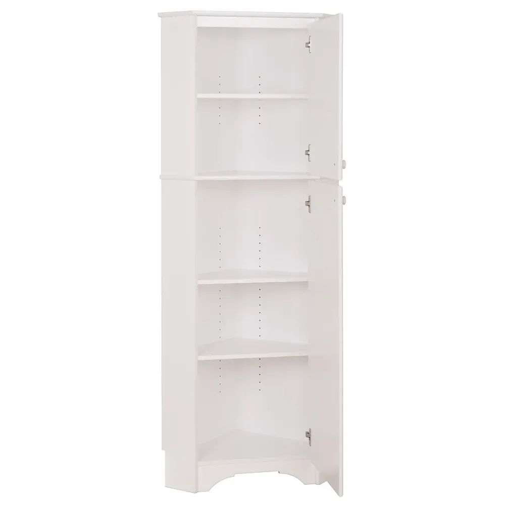 Storage Cabinets*Prepac Elite White Tall 2-Door Corner Storage Cabinet (WSCC-0605-1)