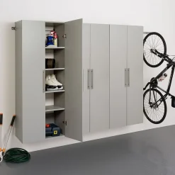 Storage Cabinets*Prepac ™ HangUps 90" Laminate 3 Piece Storage Cabinet Set D, Light Gray