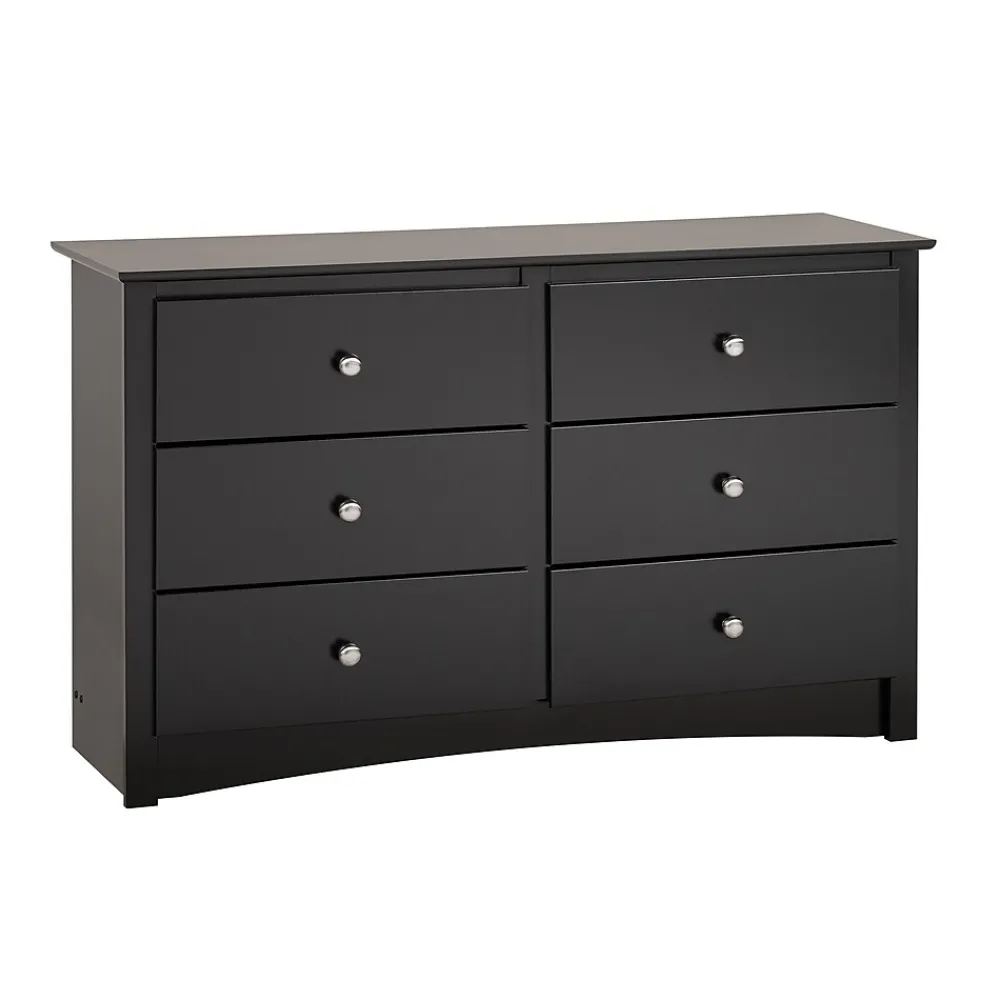 Storage Cabinets*Prepac ™ Sonoma Composite Wood Children's 6 Drawer Dresser, Black