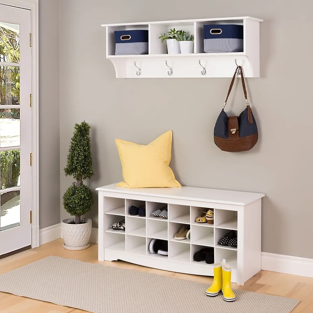 Shelving*Prepac ™ Sonoma Entryway Cubbie Shelf, 48" x 11.5", White
