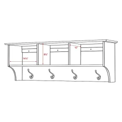 Shelving*Prepac ™ Sonoma Entryway Cubbie Shelf, 48