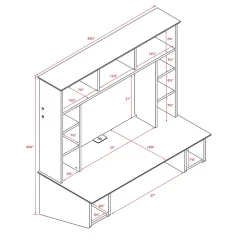 Computer Desks*Prepac Sonoma Floating Desk, Espresso (EEHW-0800-1)