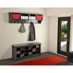 Shelving*Prepac ™ Wide Hanging Entryway Shelf, 60" x 11.5", Black