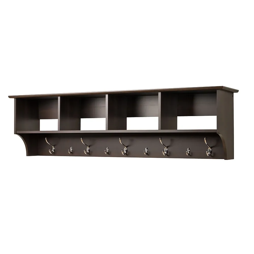 Shelving*Prepac ™ Wide Hanging Entryway Shelf, 60" x 11.5", Espresso