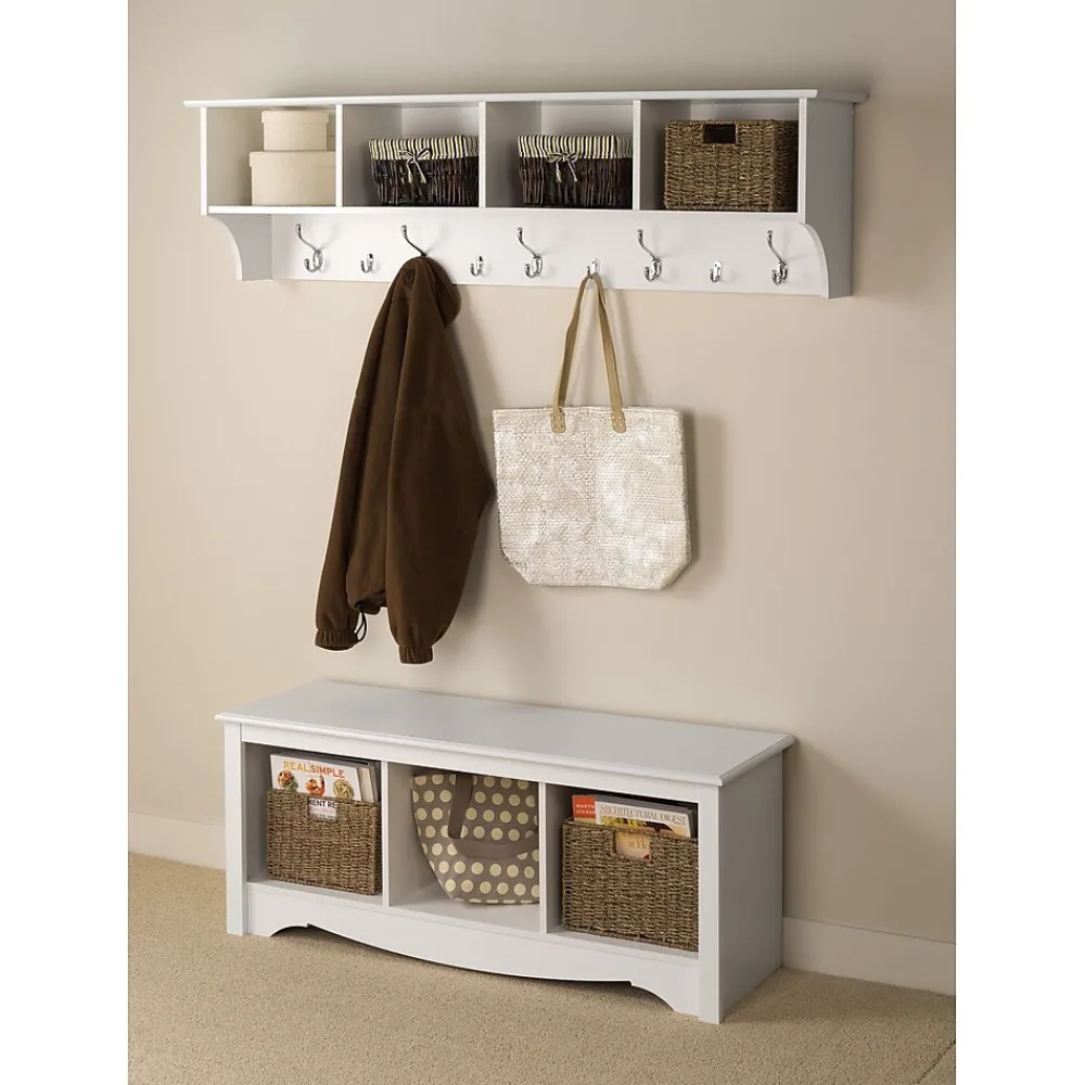 Shelving*Prepac ™ Wide Hanging Entryway Shelf, 60" x 11.5", White