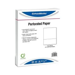 Large Quantity Paper*Printworks Professional 8.5" x 11" Multipurpose Paper, 20 lbs., 92 Brightness, 500/Ream, 5 Reams/Carton (04124P)